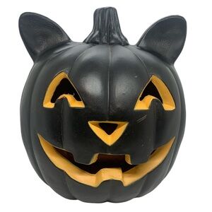 Jack O' Lantern Decor 2008 Blow Mold Cat E234259 Model HXO-16 Pumpkin 10.5”